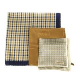 AQUASCUTUM - a selection of scarves. To include three Club Check patterned scarves of various sizes,