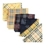 BURBERRY - a selection of scarves. To include House Check and Nova Check examples in both navy