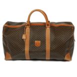 CÉLINE - a vintage Macadame Boston luggage bag. Featuring maker's macadam logo patterned brown