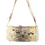 BOTTEGA VENETA - a small lizard skin vintage handbag. Crafted from natural lizard skin, featuring