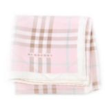 BURBERRY - a pink House Check scarf. Featuring maker's classic House Check pattern in pale pink,