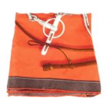 HERMÈS - a 'Projets Carres' scarf. Created by Henri d'Origny, with a first and only edition of 2007,