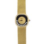 CHOPARD - an 18ct gold lady's 'Happy Diamonds' wrist watch. The circular dial, with single-cut