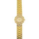 CORUM - a lady's 18ct gold diamond 'Admiral's Cup' wrist watch. The pave-set diamond circular dial