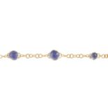 POMELLATO - an 18ct gold lapis lazuli and rock crystal 'Capri' bracelet. Designed as a series of