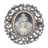 A late Victorian silver paste portrait miniature.