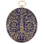 An early 19th century 18ct gold enamel locket.