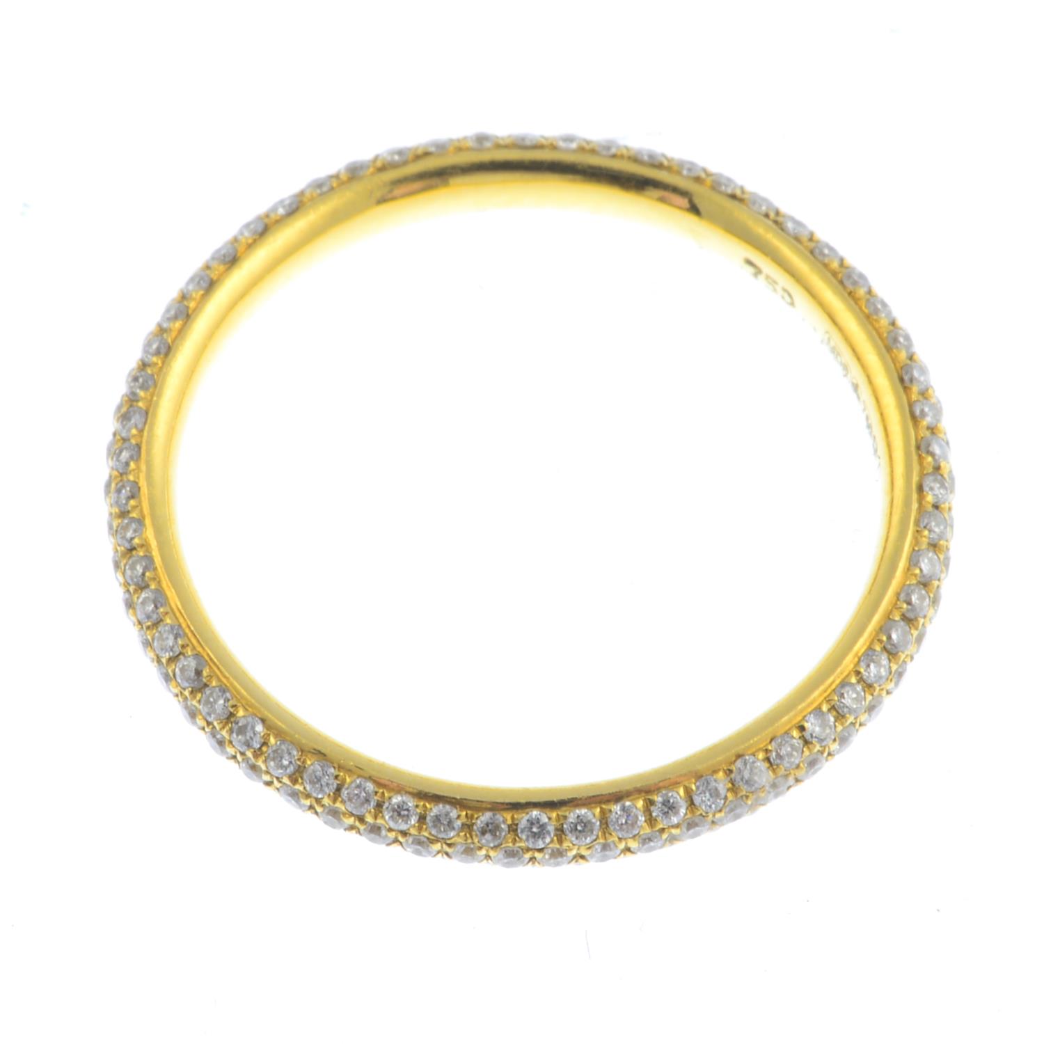 An 18ct gold diamond full eternity ring. - Image 2 of 3