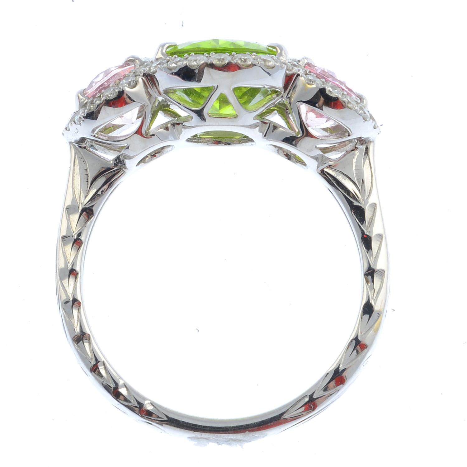 A diamond and gem-set dress ring. - Image 2 of 3