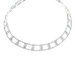 TIFFANY & CO. - an 'Open Square' diamond collar.