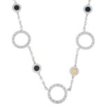 BULGARI - an 18ct gold 'Bulgari' onyx necklace.