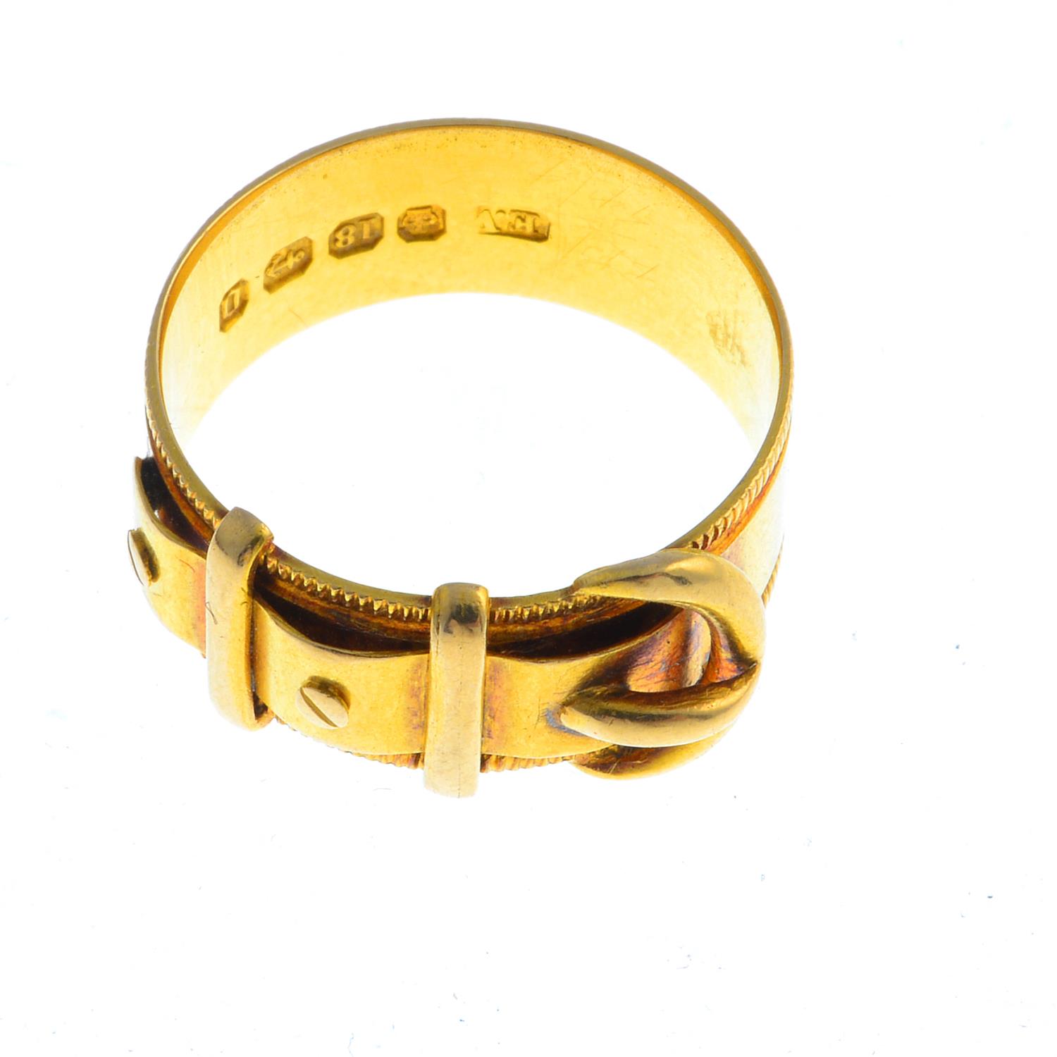 A late Victorian 18ct gold ring. - Image 3 of 3