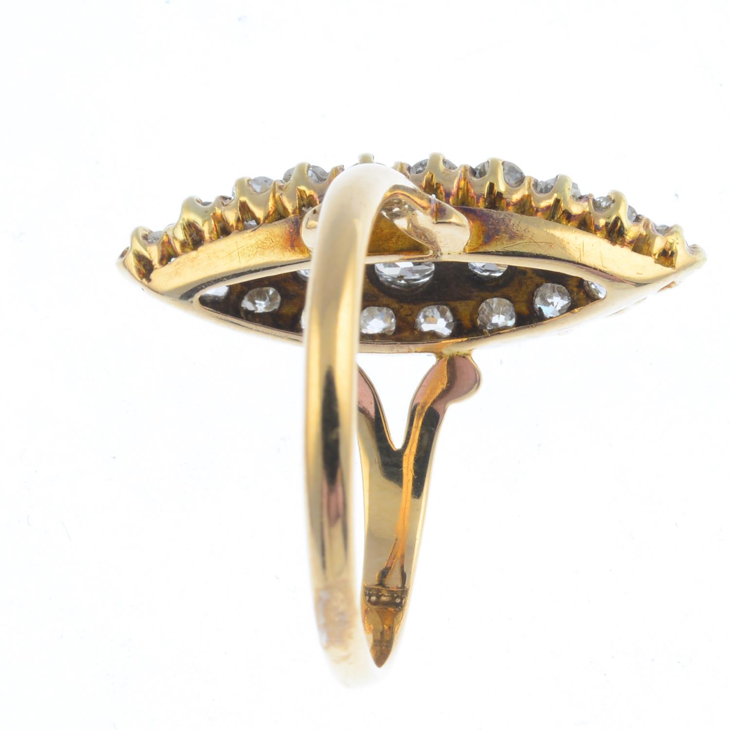 An early 20th century gold diamond cluster ring. - Image 2 of 3