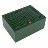 ROLEX - a complete watch box. There is no outer sleeve.Outer box has marks and impact dints.Inner