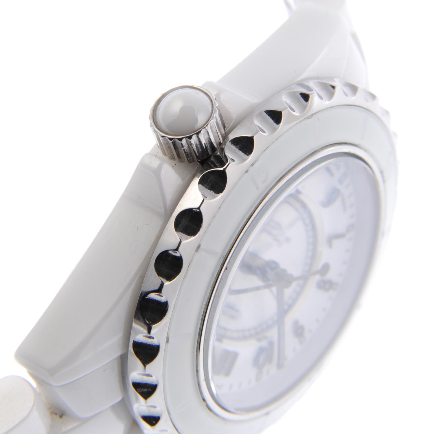 CHANEL - a lady's J12 bracelet watch. Ceramic case with calibrated bezel and stainless steel case - Image 3 of 4