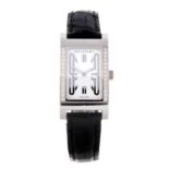 BULGARI - a lady's Rettangolo wrist watch. 18ct white gold factory diamond set case. Reference