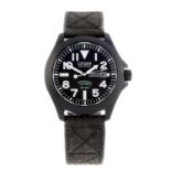 CITIZEN - a gentleman's Royal Marines Commando Eco-Drive wrist watch. PVD-treated titanium case.