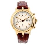 BERTOLUCCI - a gentleman's Pulchra chronograph wrist watch. 18ct yellow gold case. Numbered 674 8055