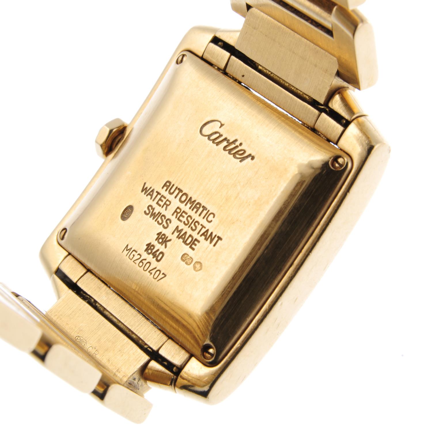 CARTIER - a Tank Francaise bracelet watch. 18ct yellow gold case. Reference 1840, serial MG260407. - Image 4 of 4