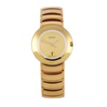 RADO - a mid-size DiaStar bracelet watch. Gold plated case with stainless steel case back. Reference