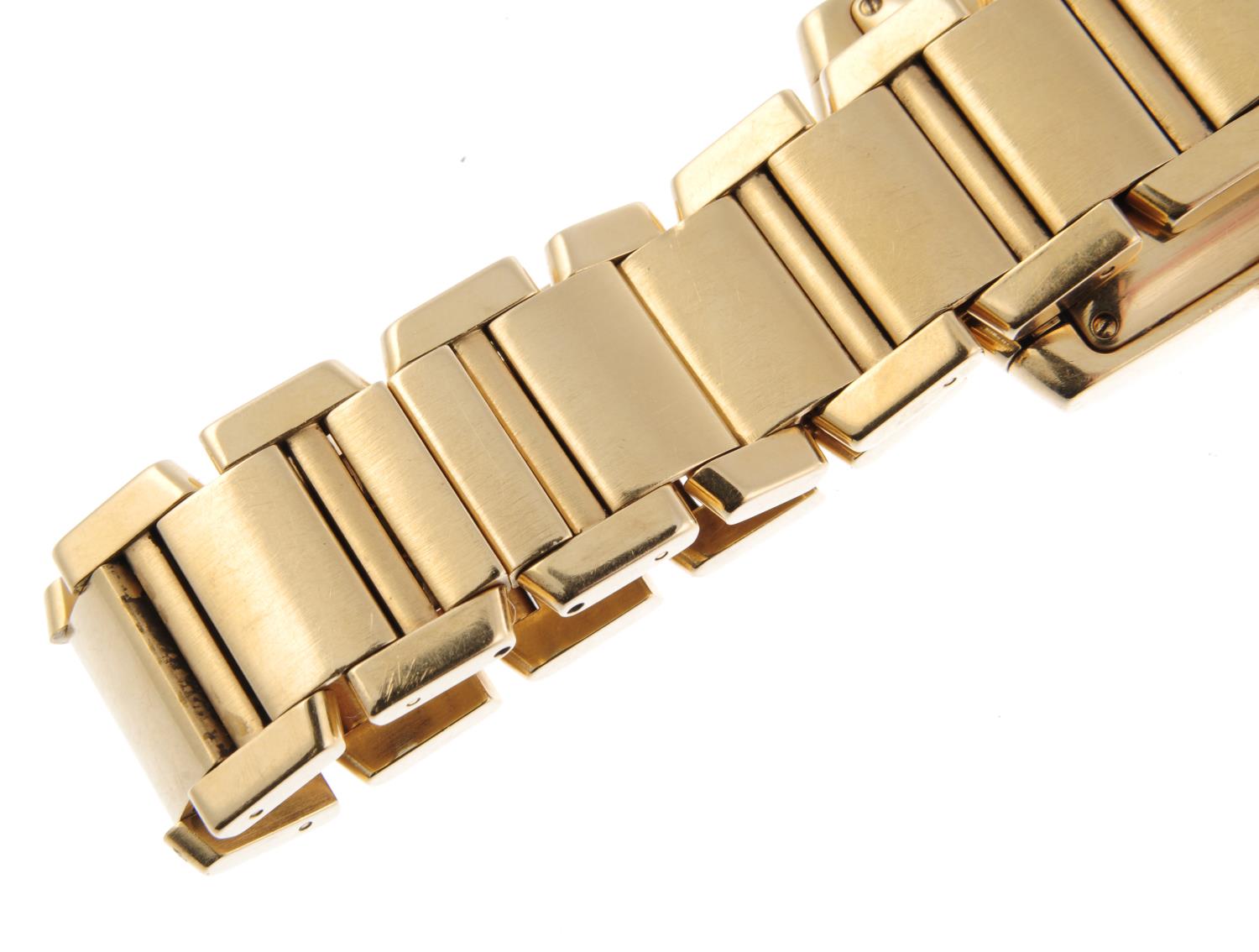 CARTIER - a Tank Francaise bracelet watch. 18ct yellow gold case. Reference 1840, serial MG260407. - Image 2 of 4