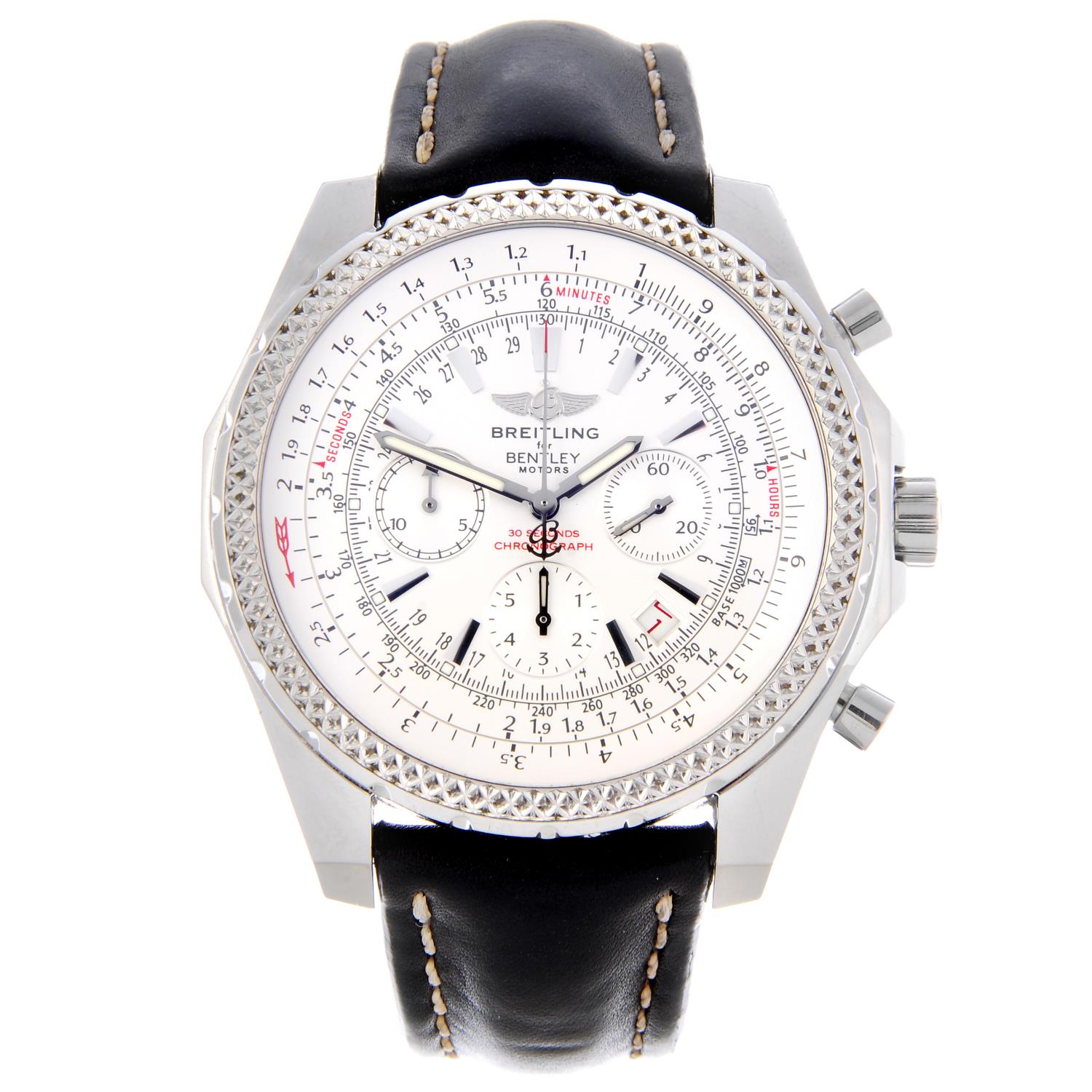 BREITLING - a gentleman's Breitling for Bentley Motors chronograph bracelet watch. Stainless steel