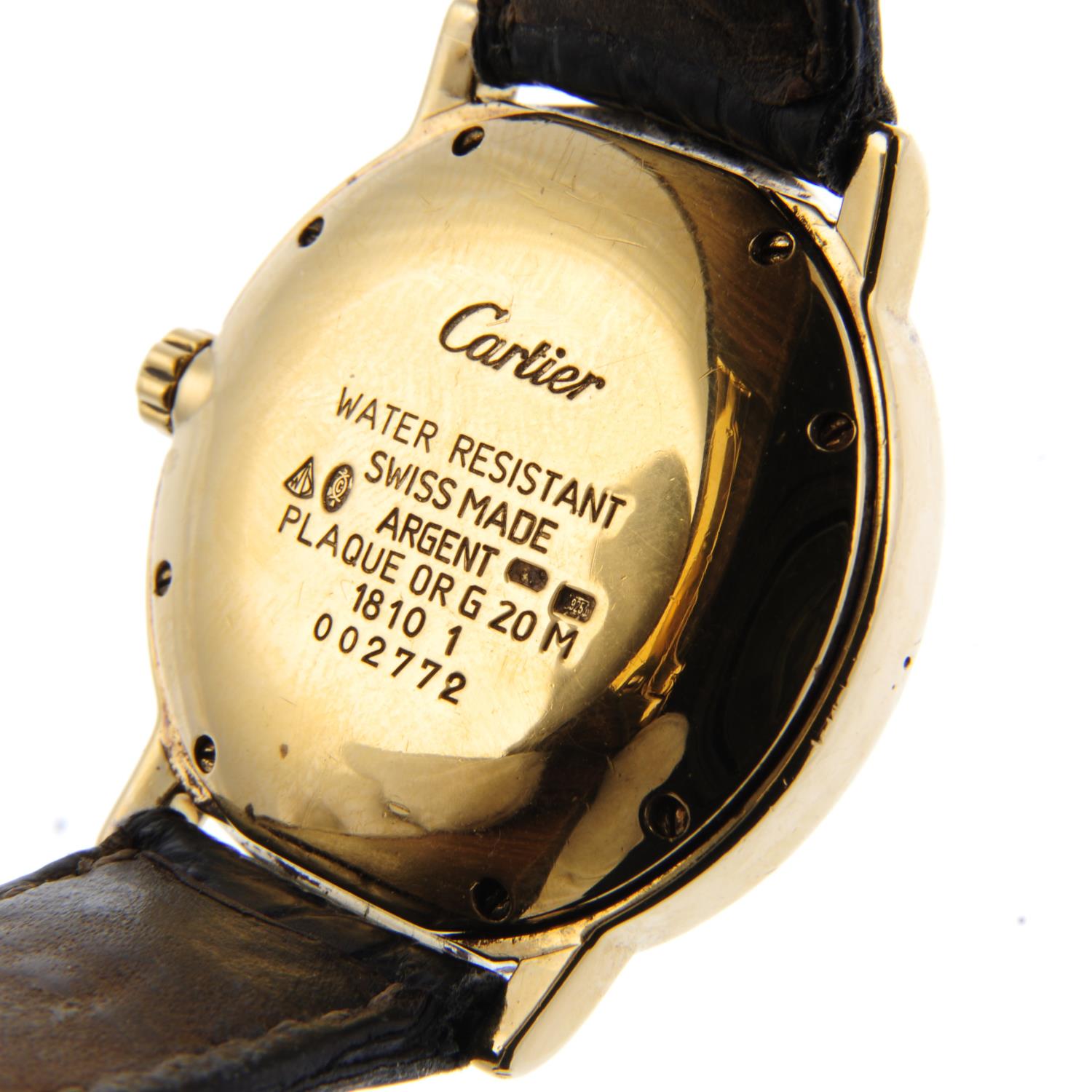 CARTIER - a Must De Cartier Ronde wrist watch. Gold plated silver case. Reference 1810 1, serial - Image 3 of 4