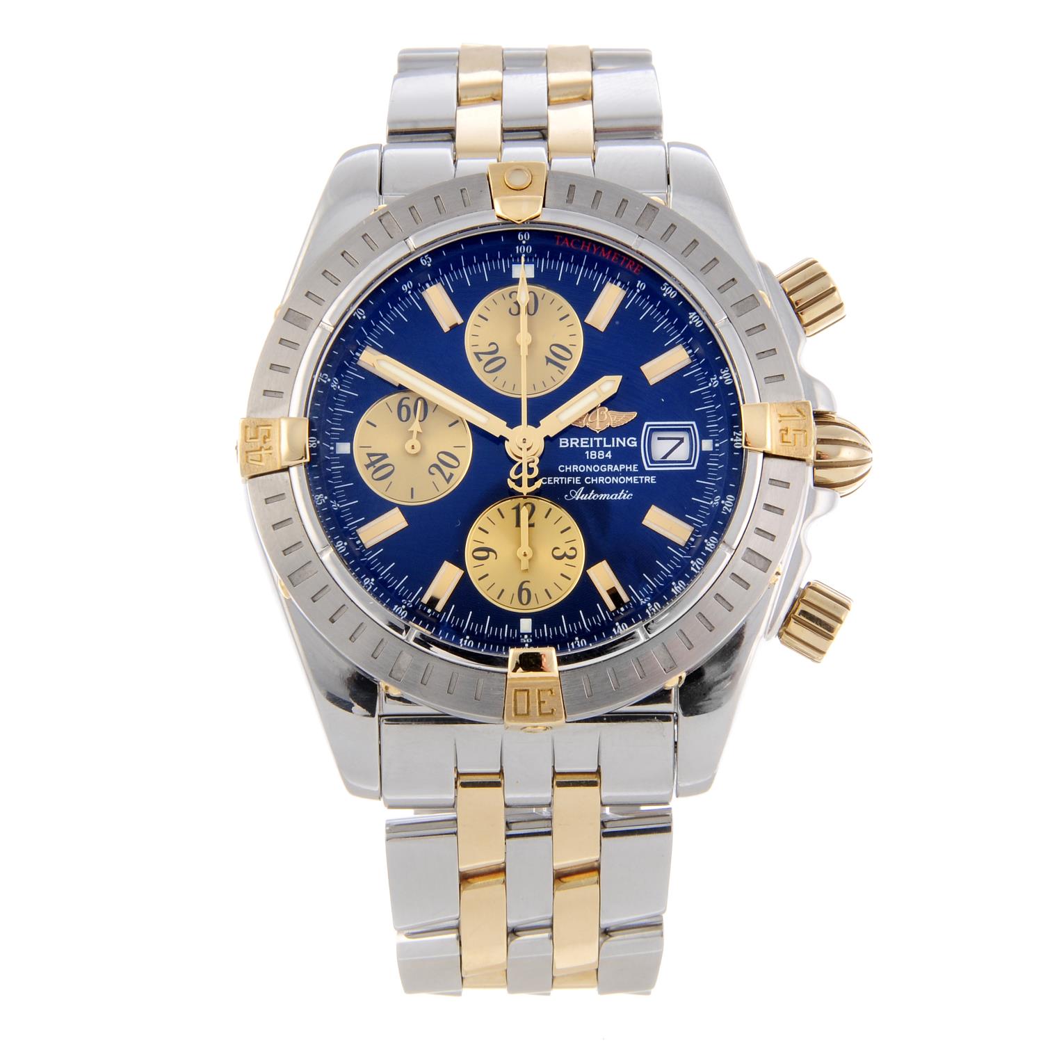 BREITLING - a gentleman's Chronomat Evolution chronograph bracelet watch. Stainless steel case