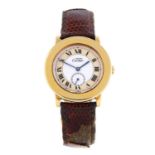 CARTIER - a Must De Cartier Ronde wrist watch. Gold plated silver case. Reference 1810, serial