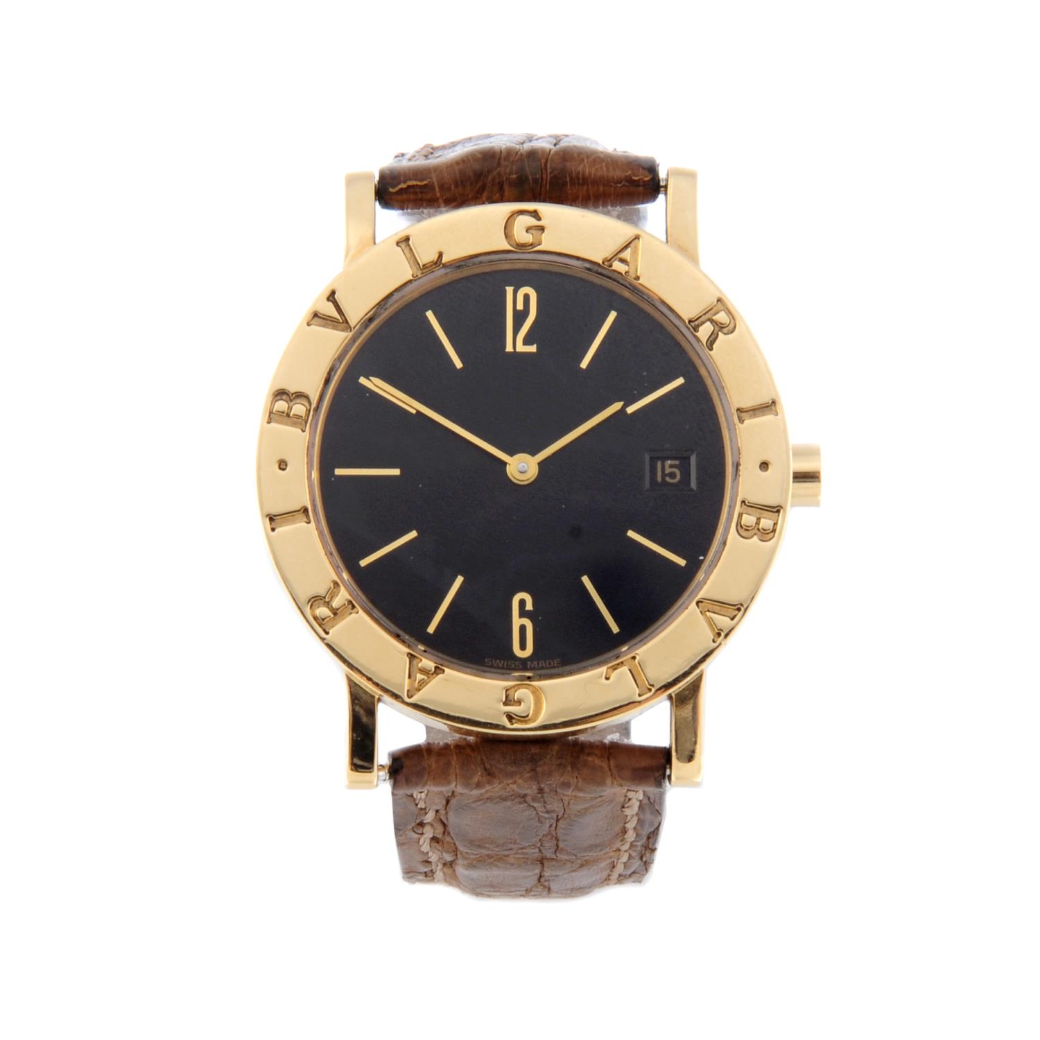 BULGARI - a mid-size Bulgari wrist watch. 18ct yellow gold case. Reference BB33GL, serial P.