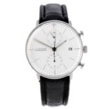 JUNGHANS - a gentleman's Max Bill Chronoscope chronograph wrist watch. Stainless steel case.