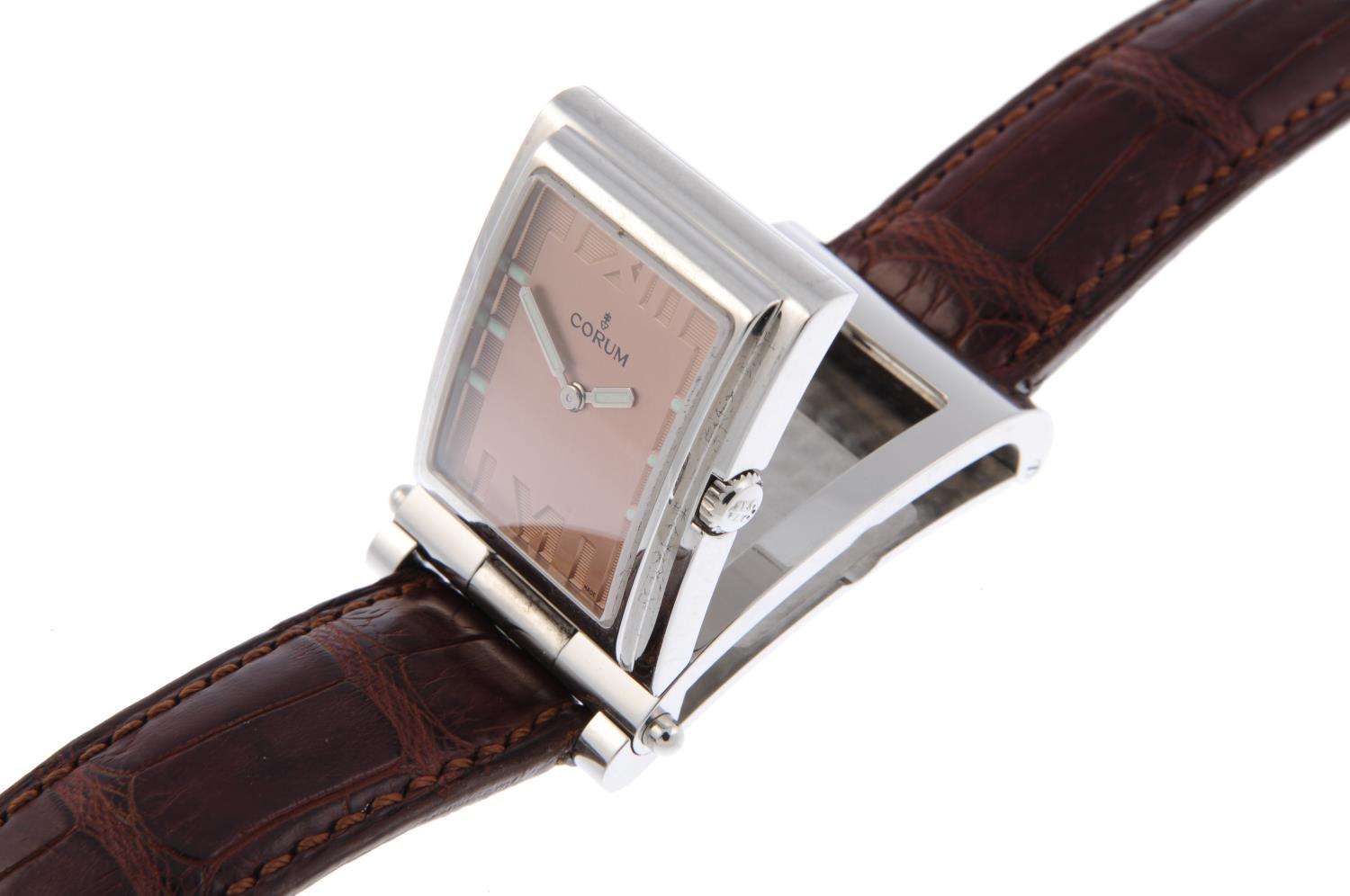 CORUM - a gentleman's Tabogan wrist watch. Stainless steel case. Reference 56.151.20, serial 593810. - Image 5 of 5