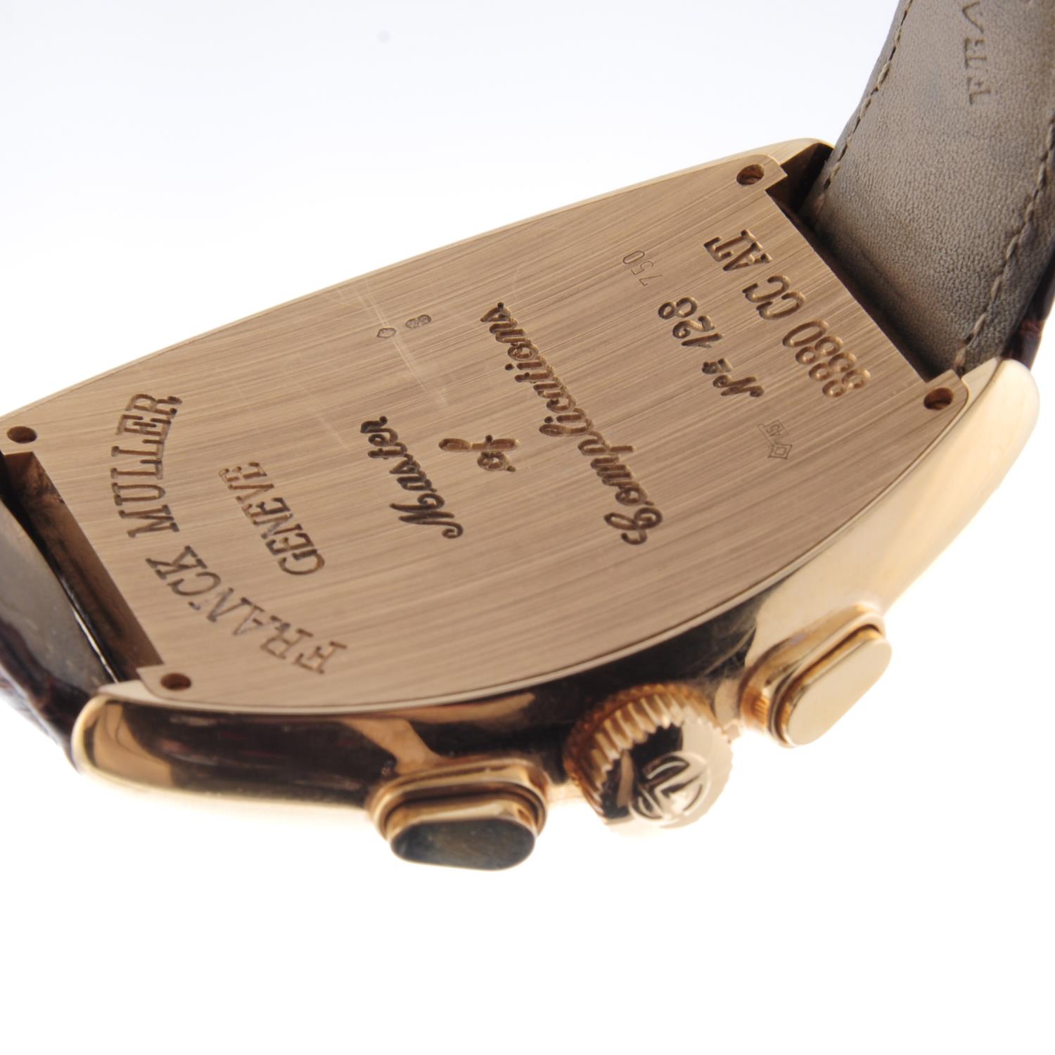 FRANCK MULLER - a gentleman's Cintrée Curvex chronograph wrist watch. 18ct yellow gold case. - Image 2 of 4