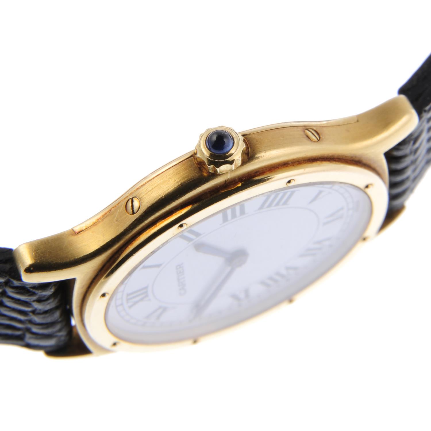 CARTIER - a wrist watch. 18ct yellow gold case. Numbered 960580171. Signed manual wind calibre 21. - Image 3 of 4