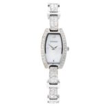 (203503) D'ALTON - a lady's bracelet watch. Stainless steel factory white stone set case. Numbered