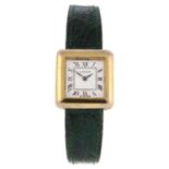 LONGINES - a lady's wrist watch. Gold plated silver case. Numbered 16817718. Signed manual wind