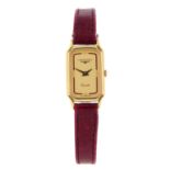 LONGINES - a lady's wrist watch. Gold plated case with stainless steel case back. Numbered 21011579.