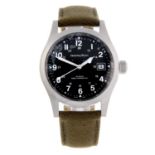 HAMILTON - a gentleman's Khaki Mechanical wrist watch. Stainless steel case. Numbered H694190.