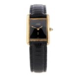 CARTIER - a Must de Cartier wrist watch. Gold plated silver case. Numbered 366001 76121. Signed