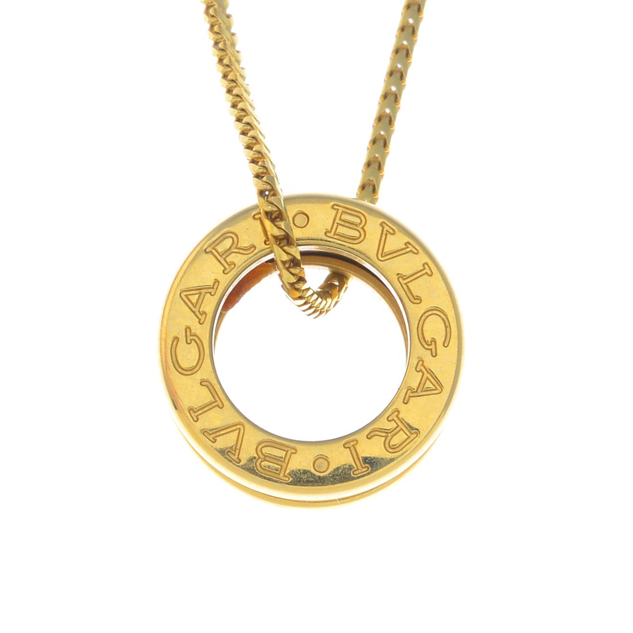 BULGARI - an 18ct gold 'B.Zero1' pendant.
