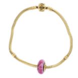 PANDORA - a bracelet and two charms.
