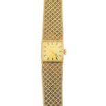 MARVINS - a lady's mid 20th century 9ct gold bracelet watch.