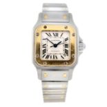 (209991) CARTIER - a Santos bracelet watch.