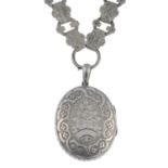 A late Victorian silver locket.