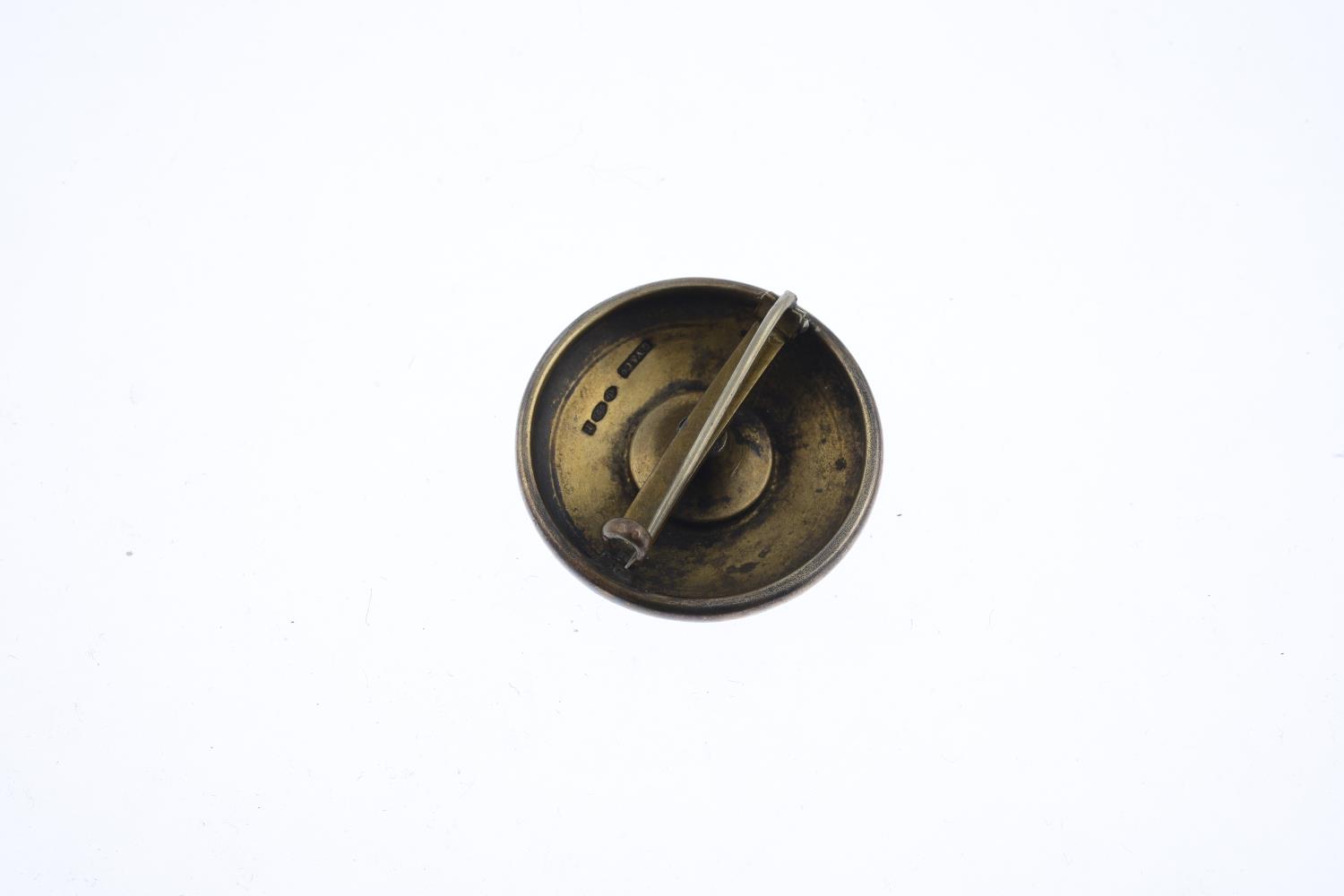 An early 20th century silver enamel brooch. - Image 2 of 2