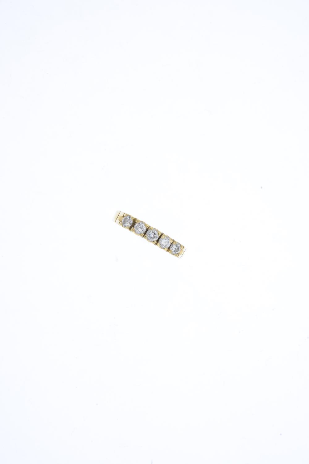 A platinum diamond single-stone ring. - Image 4 of 6