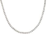 A selection of silver and costume jewellery. To include a silver cubic zirconia line necklace, a