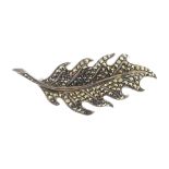 A selection of marcasite silver and white metal jewellery. To include a silver marcasite brooch of