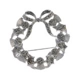 A selection of mainly marcasite costume jewellery. To include three marcasite brooches, one of a