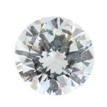 A brilliant-cut diamond, weighing 0.33ct. Estimated J-K colour, SI clarity. PLEASE NOTE THIS LOT